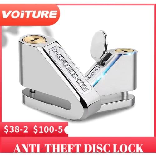 Anti Theft Security Disc Brake Lock Alloy Steel Hard Durable Waterproof Motorcycle Disco Candado Moto Locks+Reminder Rope