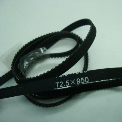 T2.5 timing ring belt 6mm width 950mm length rubber with glass fibre sell 10pcs on one pack