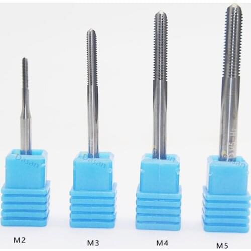 1pc M2 M2.5 M3 M4 M5 M6 Tap Staight Solid Carbide Machine Screw Thread Taps Right Hands CNC Lathe Metal Threaded Drilling Tool