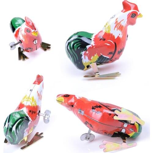 Funny kids Toys nostalgic iron rooster peck rice iron toys chinese tranditional toys decoration toys 8.9 x 6 x 7.5cm Classical