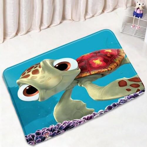 Funny Cartoon Animal Sea Turtle Bath Mats Cute Dinosaur Children Room Door Pad Floor Mat Bathroom Rug Non-slip Carpet Home Decor