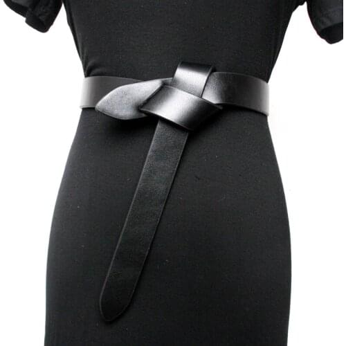 Coat belt female fine decoration with dress son sweater suit fashion joker waist black knot small belt