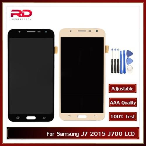 AMOLED J700F LCD For Samsung Galaxy J7 2015 LCD Display J700M J700H LCD Display Screen Touch Screen Digitizer Glass Assembly