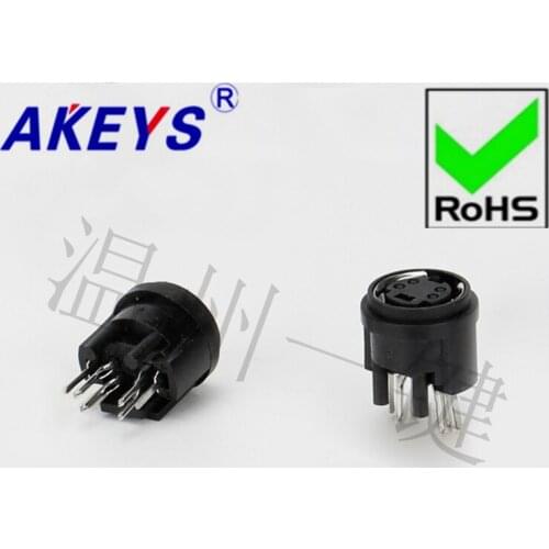 10PCS MDC-4-41 round large keyboard plug DIN socket S Terminal 6 foot 4 pin four-core socket mother Head