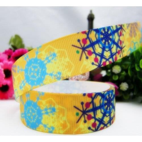 149215 ,22mm Cartoon Christmas Snowflake Series printed grosgrain ribbon,Clothing accessories,DIY jewelry wedding package