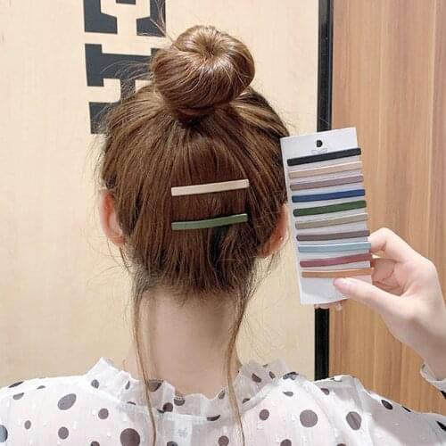2pcs/Set Women Acrylic Hair Pin Clip Solid Color Hair Clip Geometric Barrette Hairdresser Hair Grips Fashion Hair Accessories