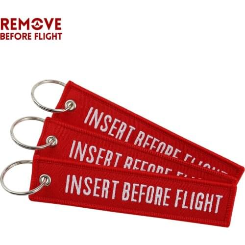 50 PCS Keychain INSERT BEFORE FLIGHT Fashion Turbo keychain Embroidery Llaveros Key Chain Car Key Ring Gift Wholesale