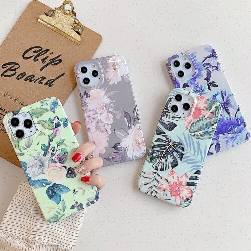 LOVECOM Banana Leaves Flower Case For Samsung A52 A72 A32 A51 A71 S20 FE S21 Plus S10 S8 S9 Note 20 Ultra Soft Phone Back Cover