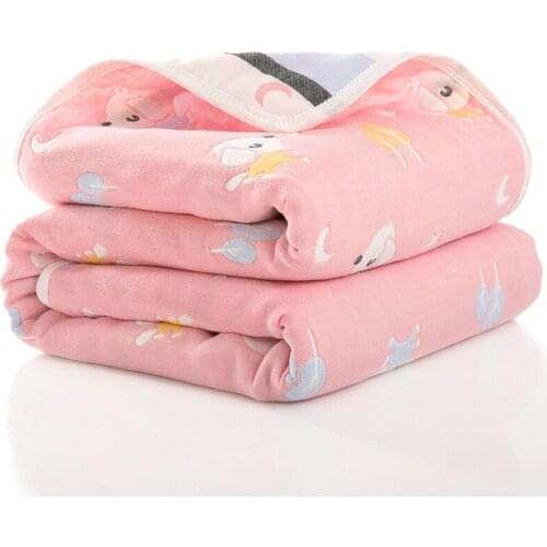 Pure cotton110x110cm six layer thick gauze childrens towels baby quilt bath towels baby bedding blanket.for spring and autumn