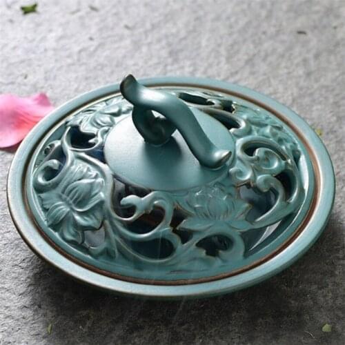 Retro Ceramic Incense Burner Coil Mosquito Censer Fragrance Home Teahouse Decor Decorations for Home Buddhist Burner Holder