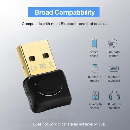 New 5.0 Bluetooth Adapter USB Bluetooth Transmitter For Pc Computer Receptor Car Speaker Audio Printer Data Dongle Receiver