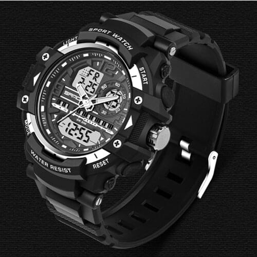 New SANDA Luxury Men Analog Digital Watches Military Army Sport LED Waterproof Wrist Watch Male Saat Relogio Masculino Kol Saati