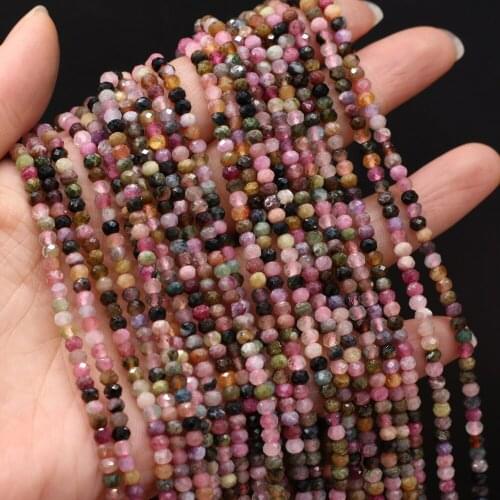 New Style Natural Stone Bead Section Tourmaline Small Loose Beads For DIY Jewelry Making Necklace Bracelet Earrings Accessory