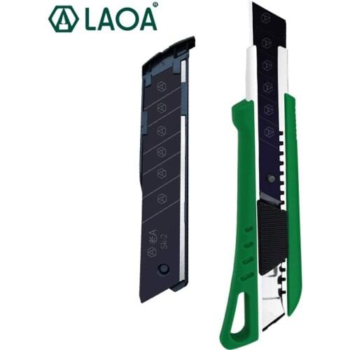 Laoa Art Knife Black Blade Holder Heavy Cutting Tool Industrial Aluminum Foil Knife Wallpaper Knife Manual Tool