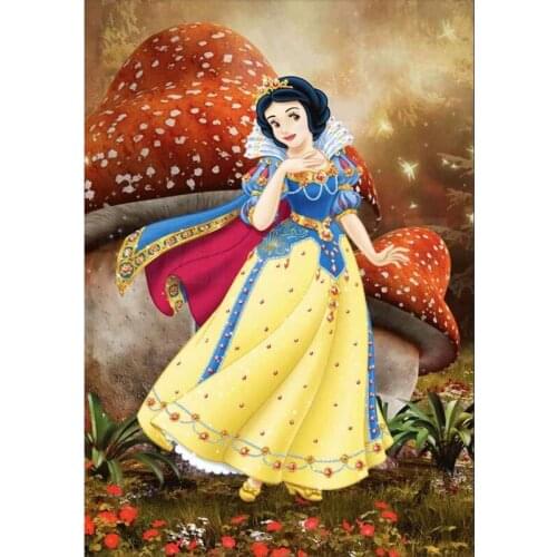 Full Square/Round Diamond Painting Cartoon Princess Snow White Diamond Mosaic Home Decoration Gift Disney
