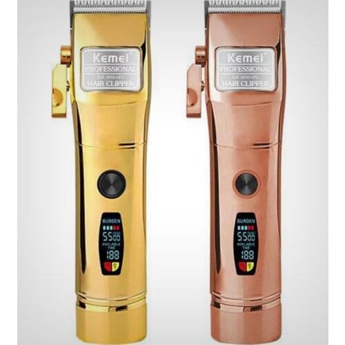 Professional LCD hair clipper rechargeable adjustable hair trimmer men electric cutter hair cutting machine haircut taper Lever