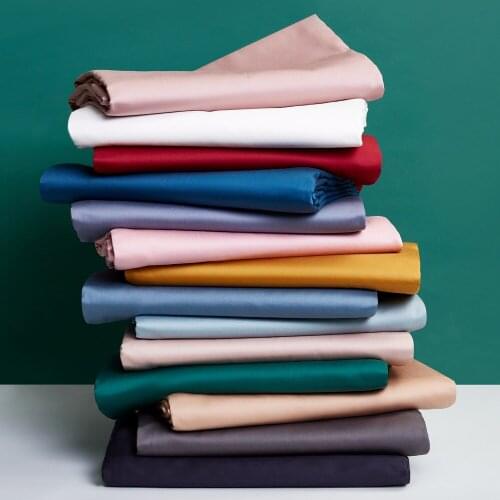 Simple Solid 60 Count Long-staple cotton Bedding sheet Bedding Cover or Pillow Case