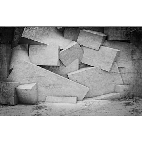 Grey wallpapers 3D abstract geometric living room background wall 3d murals wallpaper for living room