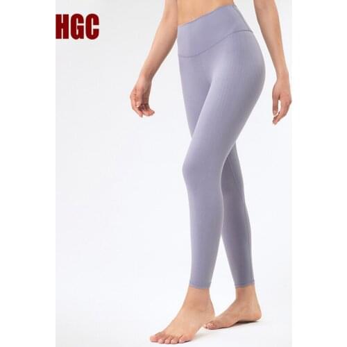Yoga Pants Sport Women High Waist Leggings Fitness Running Tight Hip Lifting Squat Proof Elastic Athletic Active GYM HGC