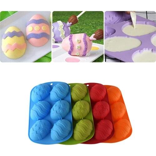 Easter Day Egg Shape Silicone Mold Gummy Animal Fondant Chocolate Candy Mould Cake Baking Decorating Tools Kitchen DIY Bake Tool