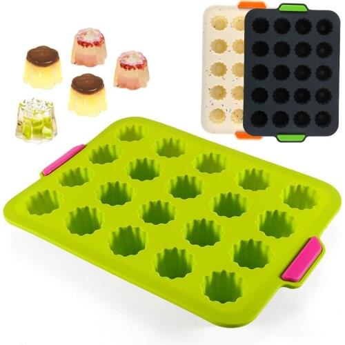 20 Holes Mini Flower Silicone Cake Mold Flexible Moulds Cupcake Bake Tools Chocolate Fondant Jelly Cookie Muffin Ice Mould