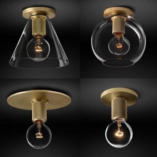 Modern Ceiling Lights Porch Corridor Balcony All-copper Ceiling Lamp Creative Hong Kong-style Small Ceiling100V-220V