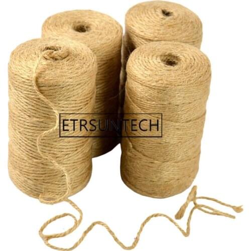 50pcs Natural Jute Twine Burlap String Florists 100m Woven Ropes Wrapping Cords Thread DIY Scrapbooking Craft Decor