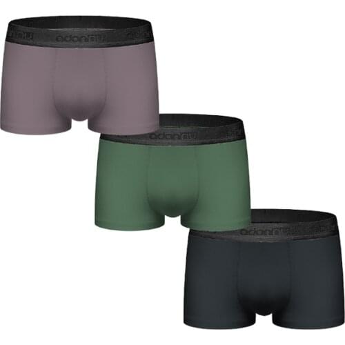 3 PCS/LOT Men Underwear Boxer Shorts Set Modal Man Underpants Comfortable Mens Boxers Solid Male Panties Free Shipping Wholesale