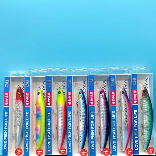 TSURINOYA 7pcs/Lot DW111 Big Floating Minnow Fishing Lure 130mm 23g Long Casting Sea Bass Saltwater Sea Fishing Lure