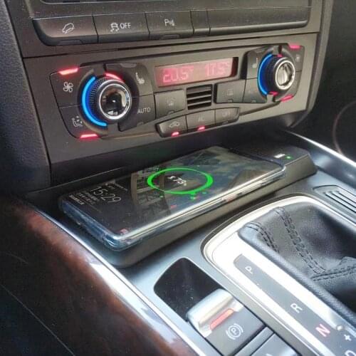 For Audi A4 B8 B9 Allroad A5 S5 RS5 car QI wireless charging phone charger charging plate phone holder accessories for iPhone 8