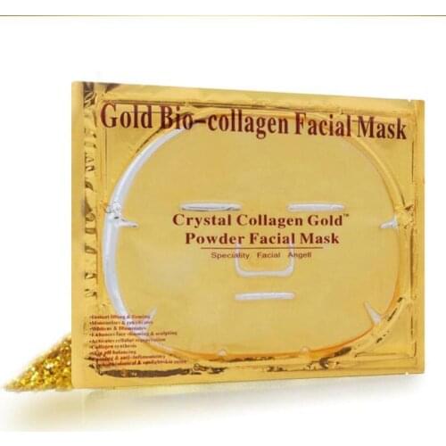 10Pcs 24K gold facial mask anti-aging Firming moisturizing organic Korean 24k gold face collagen crystal facial mask skin care