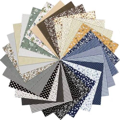 28Pcs Quilting Fabric Squares Cotton Squares Bundles Sewing Fabric Patchwork for DIY Art Craft Scrapbooking Quilting