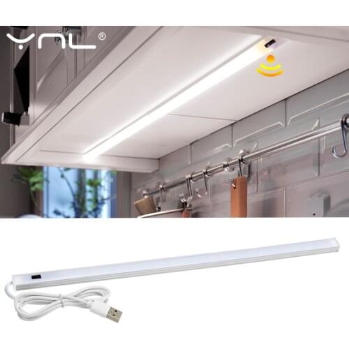 5V USB LED Under Cabinet Kitchen Lights 3 Colors 30/40/50cm Hand Sweep Sensor Lamp High Brightness Bedroom Wardrobe Lighting