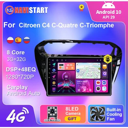 Autoradio Multimedia For Peugeot 301 Citroen Elysee 2013-2018 Android Auto Car Radio Player Stereo Carplay 2din Audio for Cars