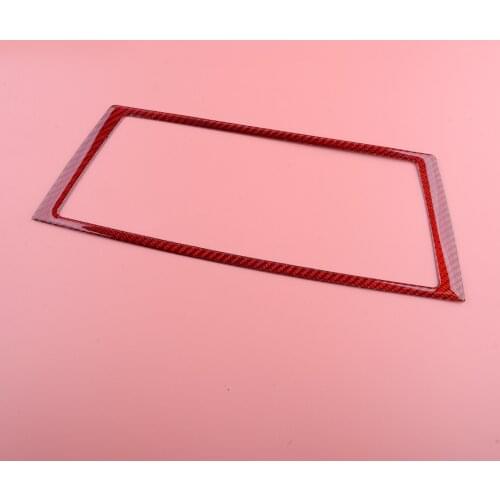 Car Navigation GPS Frame Cover Trim Red Carbon Fiber Fit for BMW X5 E70 X6 E71 2008 2009 2010 2011 2012 2013