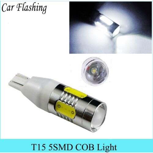 Car Flashing 2Pcs T15 W16W 921 912 Car LED COB SMD Reverse Light Backup light rear Lamp parking Car styling New Canbus 10w 12V