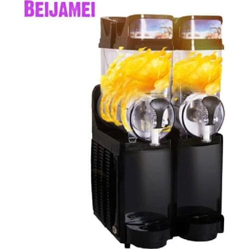 Beijamei Full automatic 2 tanks snow melting machines commercial slush machine electric smoothies maker for sale
