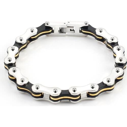 Wide 7.5mm Punk Stainless steel Bangle Hip Hop Biker For mens womens Bracelets&Bangles Motorcycle Chains Fashion Jewelry Gifts