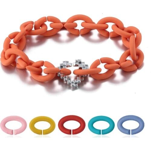 Mosaic Heart beads 10 Colors Hard Rubber X Bracelet For Women Men Unisex Wristband Red Rubber Bracelet