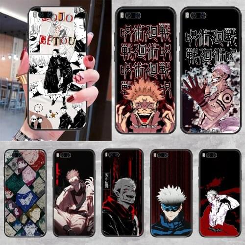 Jujutsu Kaisen Anime Phone case For Xiaomi Mi Max Note 3 A2 A3 8 9 9T 10 Lite Pro Ultra black painting cell cover pretty prime