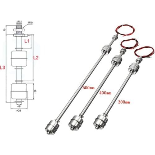 Water Level Sensor Double Ball Float Switch Aquarium 300/400 / 500mm