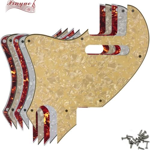 Pleroo Guitar Parts For 9 hole screws US left handed Telecaster Tele F hole Hybrid Guitar Pickguard