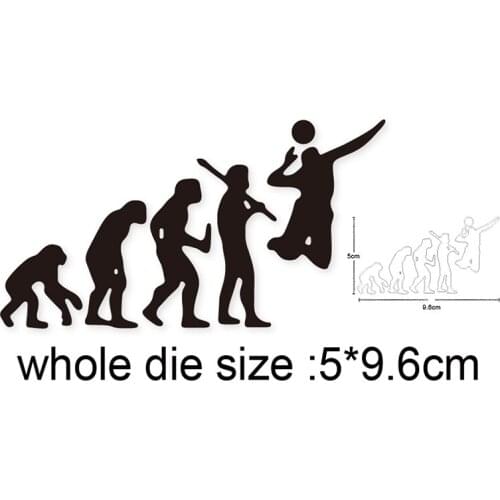 Evolution Playing Basketball Metal Cutting Dies Stencils Diy Scrapbooking dies Card Paper Embossing Die Cut Craft Dies New 2020