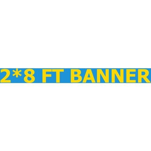 Custom Design 60*240 CM 100D Polyester 2x8 FT Banners Flags