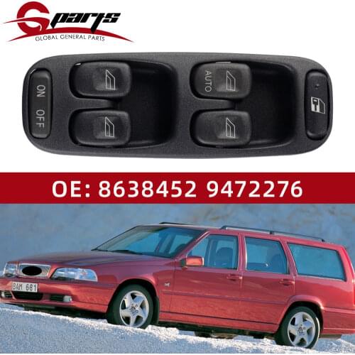 G-Parts Car Front Door Driver Side Electric Master Power Window Control Switch Button For Volvo V70 S70 XC70 1995-2000 8638452