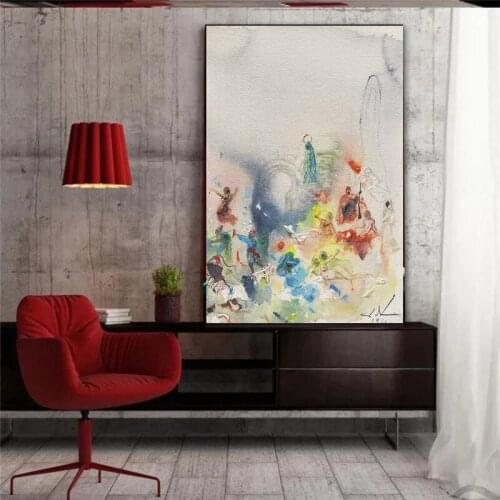 People Living In The Spiritual World by Salvador Dali Canvas Painting Posters and Prints Wall Art Pictures for Living Room Decor