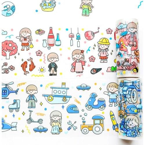 Kawaii Cute Washi Tape Aesthetic Journal Maximi Series Handbook School Stationery Supplies DIY Scrapbooking Diary Decoration