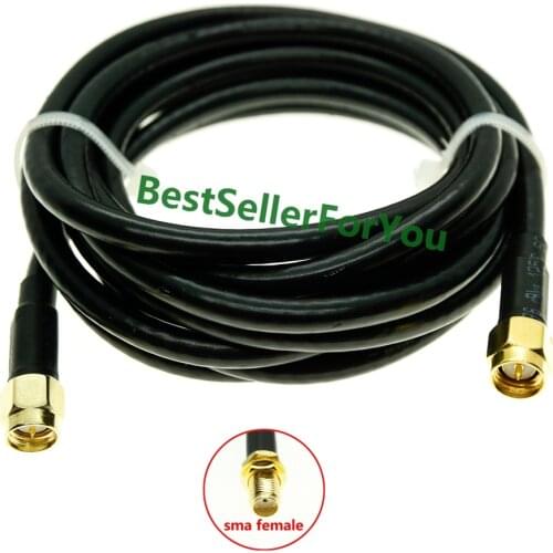 SMA Connector Male To SMA Connector MALE / Female NUT BULKHEAD RG58 50 Ohm Coax Cable Pick Your Length High Quality