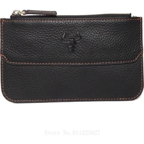 Xiaomi RFID Anti-theft Brushed Leather Ladies Coin Purse First Layer Cowhide Casual Fashion Men Zipper Wallet Card Holder