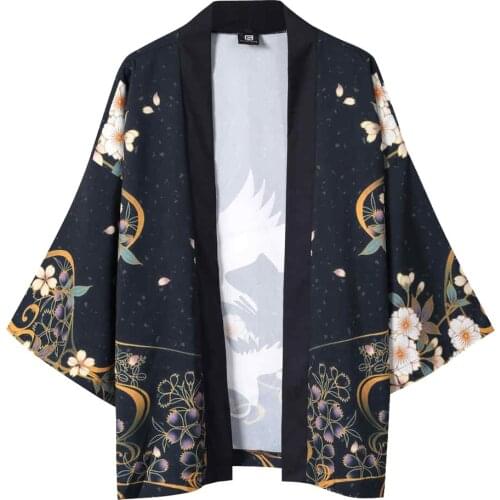 Summer Shirts Japanese Five Point Sleeves Kimono Mens Womens Cloak Hawaiian Shirts Printing Beach Casual Loose Shirts
